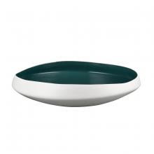 ELK Home H0017-9744 - Greer Bowl - Low White and Turquoise Glazed (2 pack)