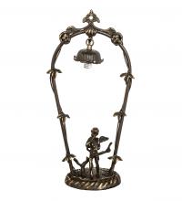 Meyda Tiffany 10243 - 19" High Cherub With Violin Mini Lamp