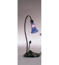 Meyda Tiffany 12500 - 16"H Blue Pond Lily Accent Lamp